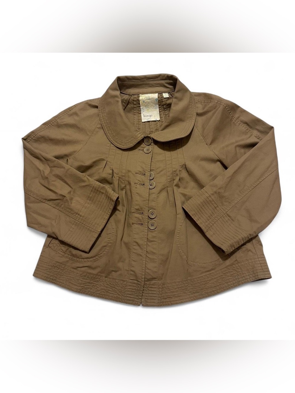 Hinge light brown/ tan jacket with button details